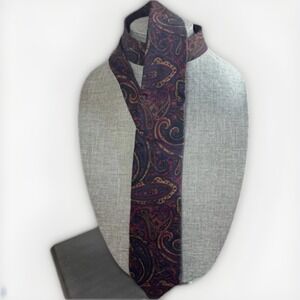 Vintage Givenchy Monsieur Wool Paisley Necktie 52" x 3" Made in USA‎